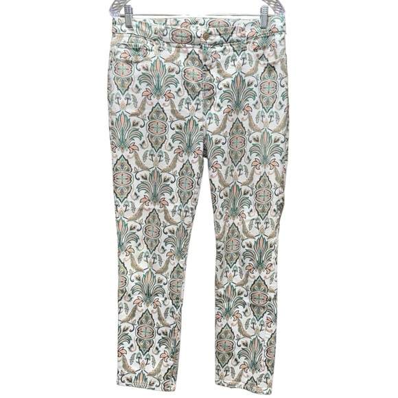 CHICO'S Ankle Jeans Pants Women's Size 10 So Slimming Damask Girlfriend - Picture 3 of 9
